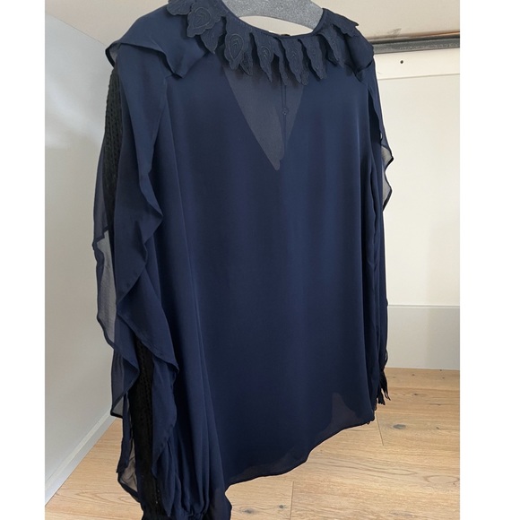 NWT Kobi Halperin midnight blue blouse - Picture 3 of 10